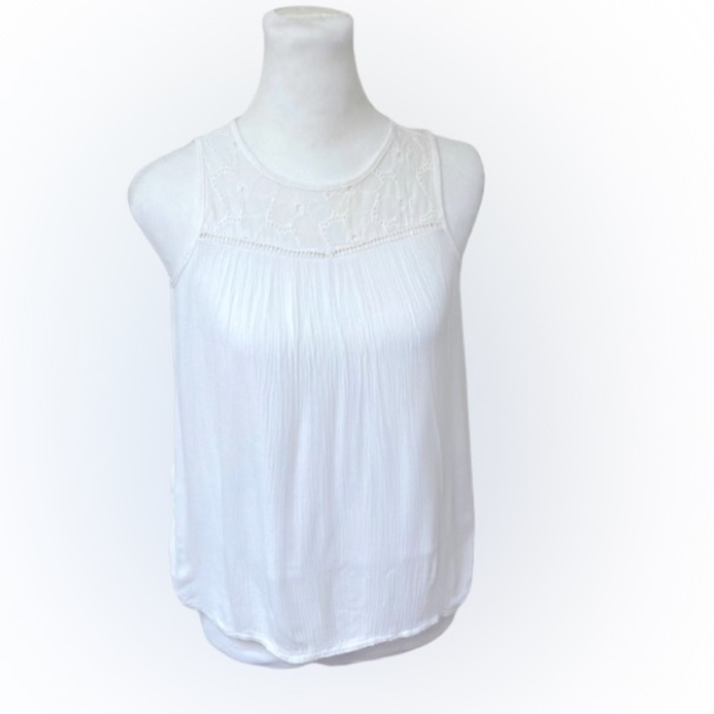 Vanilla Star White Tank Top Women Size Large